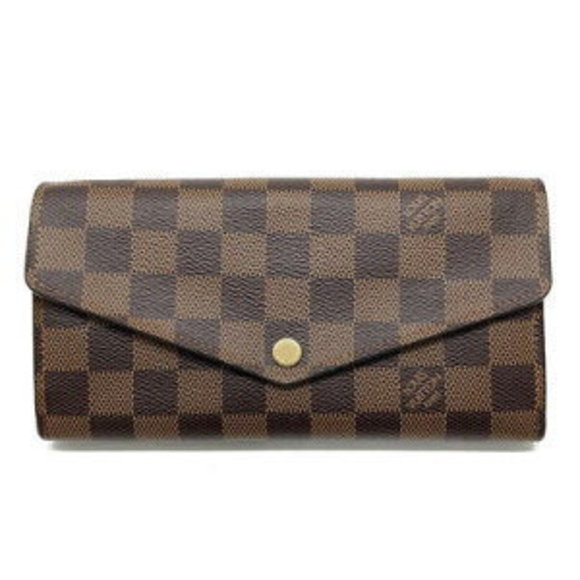 Louis Vuitton Wallet Long Portefeuille Ebene Bifold Sarah Brown - Picture 1 of 7